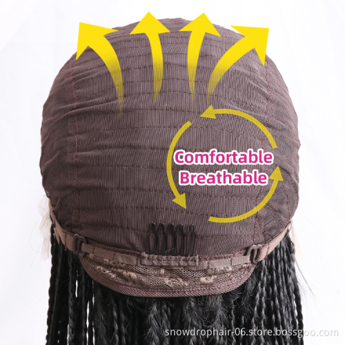 Lace With Baby Hair Wholesale Glueless Knotless Box Braided Synthetic Laces Front Wigs Vendors Braid Wigs For Black Women